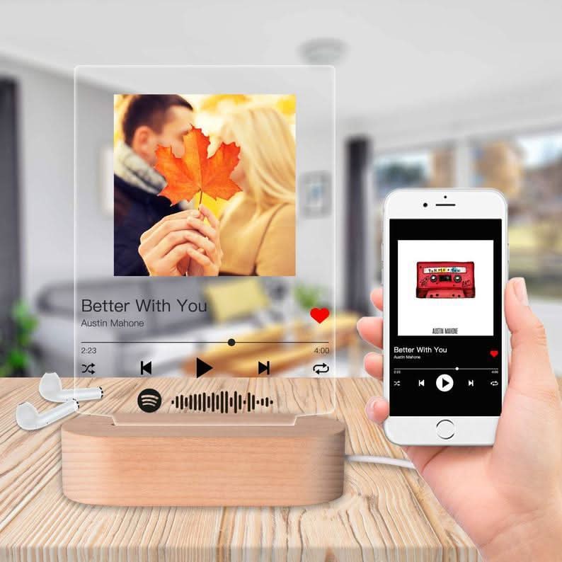 Personalized Photo Music Album Cover Night Light
