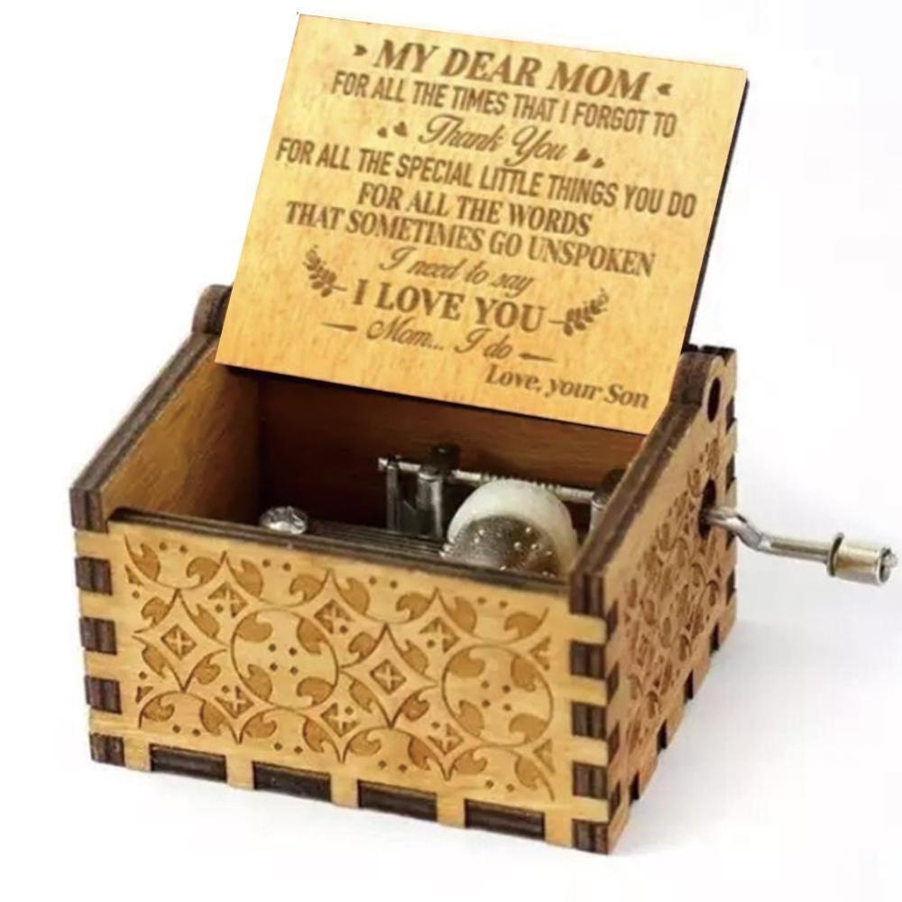 Wooden Music Box open