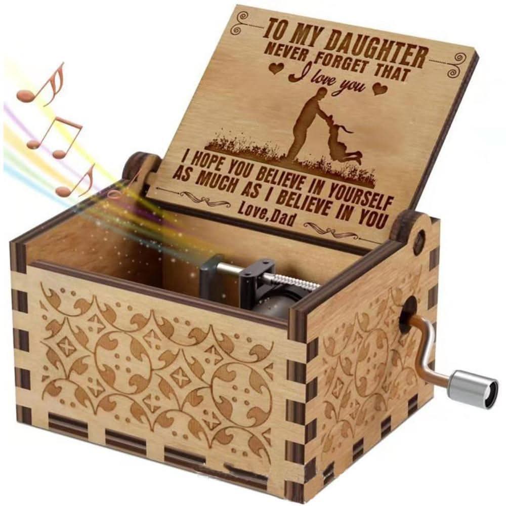 Wooden Music Box – Sunshine Design Gift for Mom & Dad