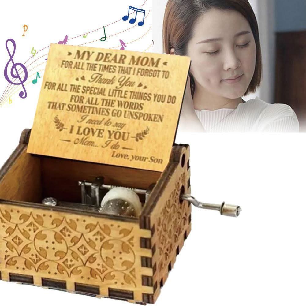 Wooden Music Box – Sunshine Design Gift for Mom & Dad