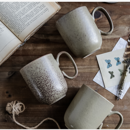 Simple retro ceramic mug lifestyle shot