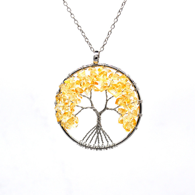 Tree of Life pendant necklace, worn view