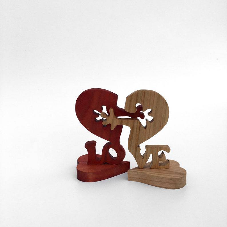 Wooden Heart Love Desktop Ornament lifestyle
