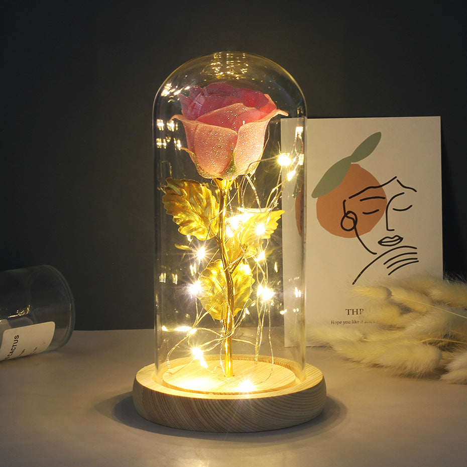 Eternal Rose LED Light in Glass Dome lifestyle