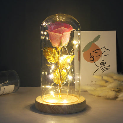 Eternal Rose LED Light in Glass Dome lifestyle