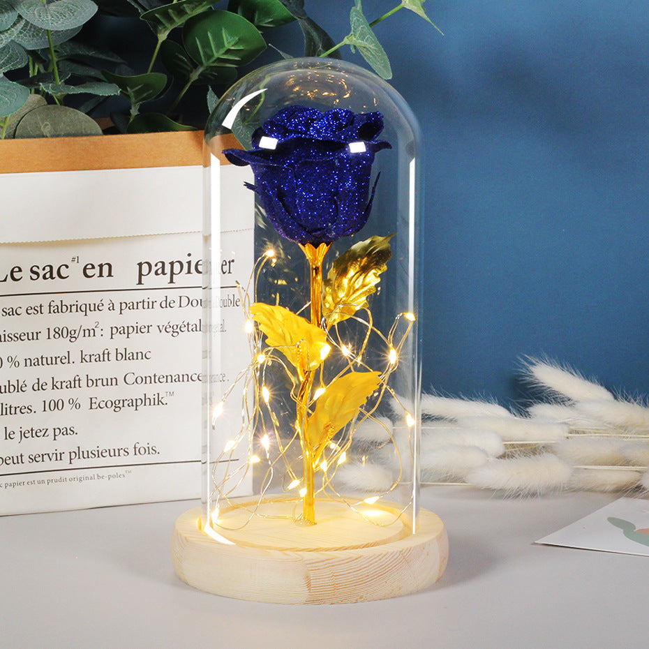 Eternal Rose LED Light in Glass Dome size