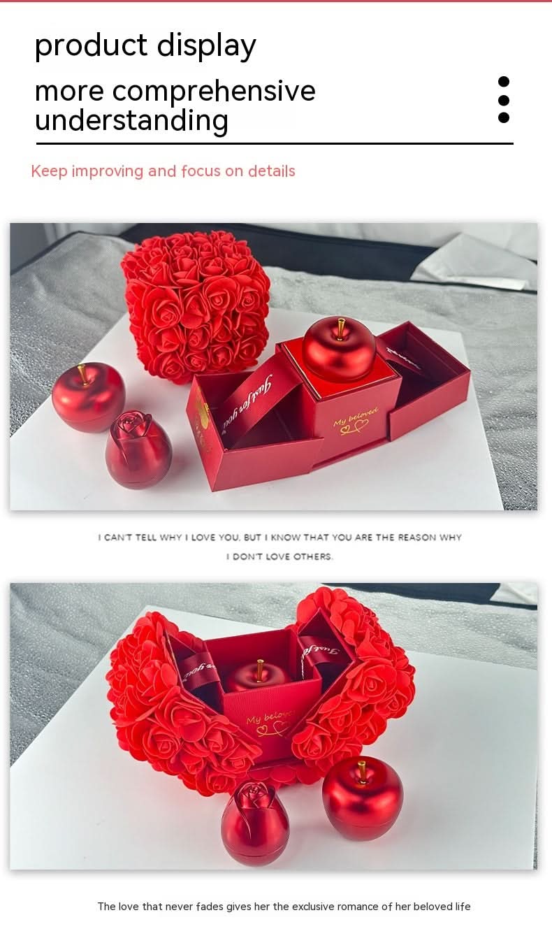 Preserved Rose Gift Box with Pendant Necklace