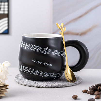 Retro Ceramic Music Mug Creative Spiral Milk Household High-end Design Coffee Cup