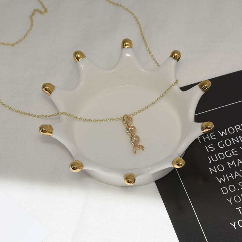 DNA Molecular Spiral Pendant Necklace