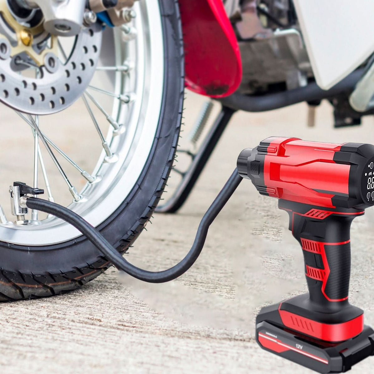 Cordless Car Tire Inflator, 150PSI Portable Air Compressor