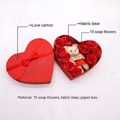 Soap Flower Gift Box open