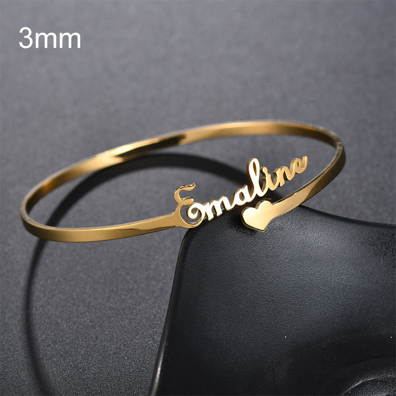 Personalized Stainless Steel Bracelet detail