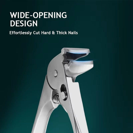 Curved Stainless Steel Large-Opening Nail Clippers With Splash Guard