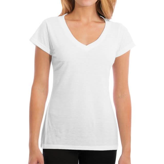 Chemise d'été en coton à col V pour femme