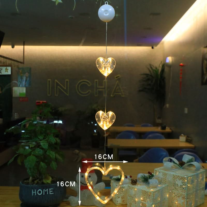 3-Pack LED Star Christmas Window Hanging Lights