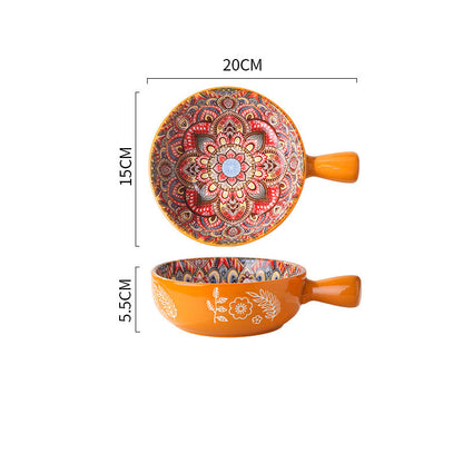 Glazed ceramic salad bowl size chart