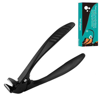 Curved Stainless Steel Large-Opening Nail Clippers With Splash Guard