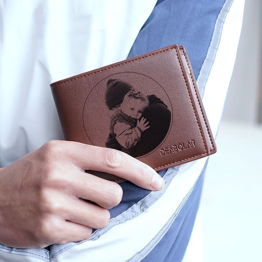 Portefeuille homme court à trois volets personnalisé et tendance – Accessoire élégant et pratique au quotidien