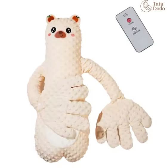 Oreiller anti-fuites pour bébé, télécommande pour apaiser bébé et favoriser son sommeil, peluche réconfortante pour tout-petit.