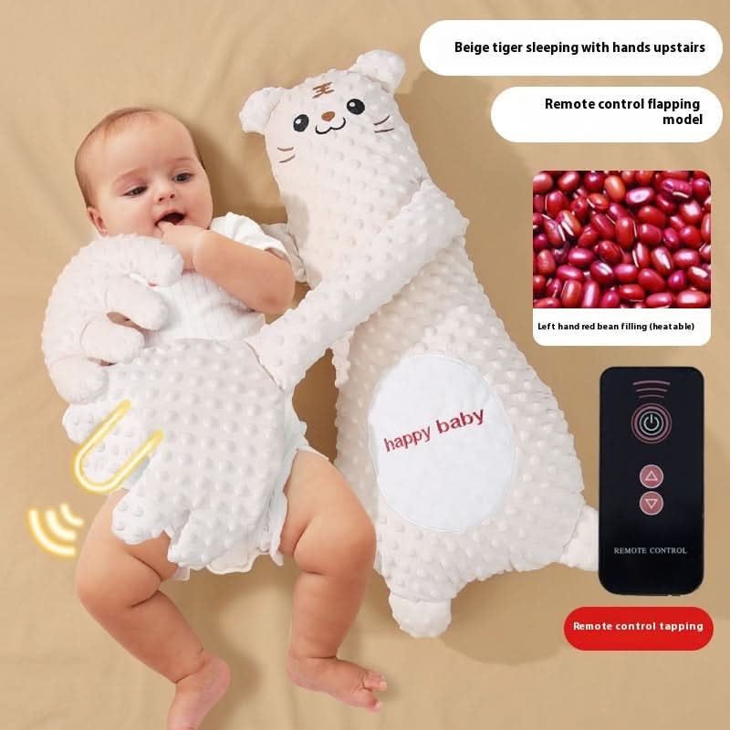 Oreiller anti-fuites pour bébé, télécommande pour apaiser bébé et favoriser son sommeil, peluche réconfortante pour tout-petit.