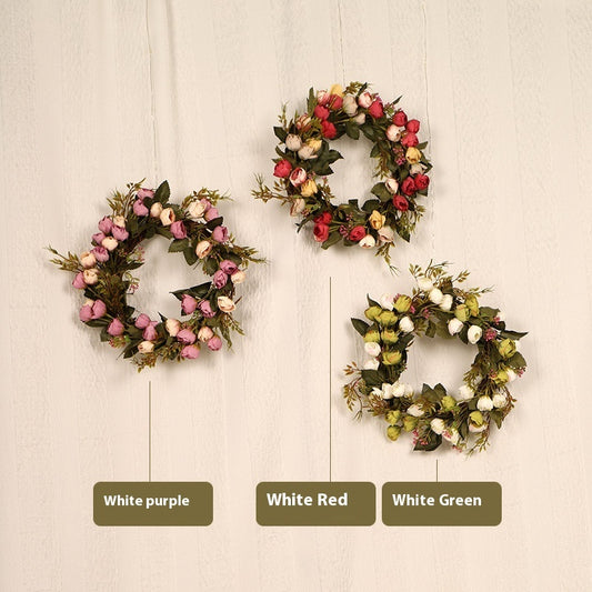 Rose Bud Wreath Vine Ring Garland Simulation