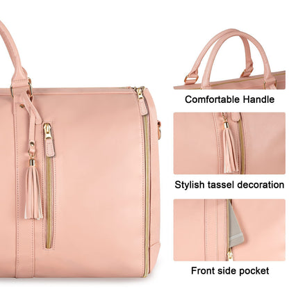Large-Capacity Foldable Travel Duffle Bag  – Waterproof Handbag & Garment Suit Tote for Clothes & Trips