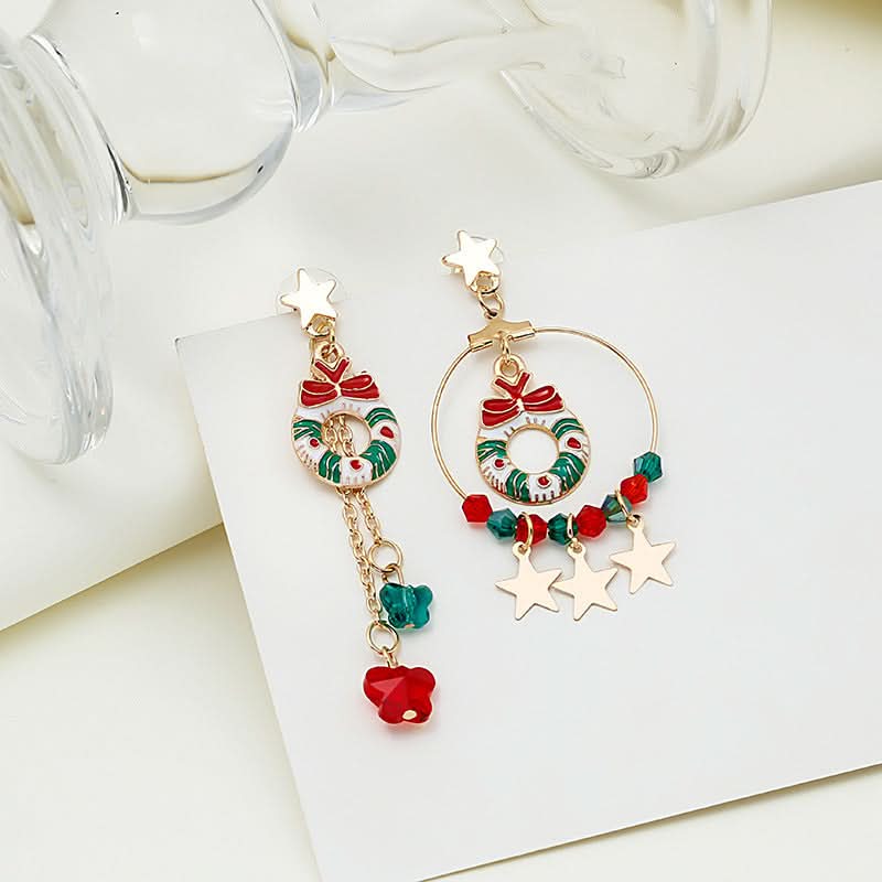 Christmas Elk Star Pendant Earrings Set