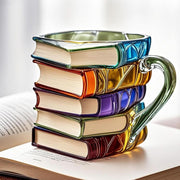 Bemaltes Buch-Kaffeebecher, einzigartiger stapelbarer Buch-Kaffeebecher