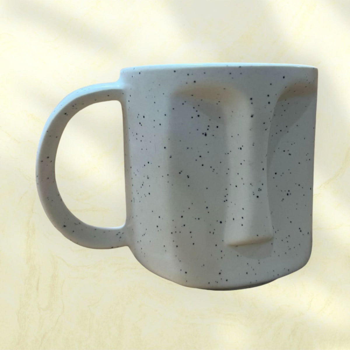 12 oz Face Ceramic Mug Set of 2, Pink and Blue