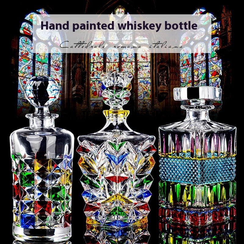 Painted Glass Wine Decanter color variant