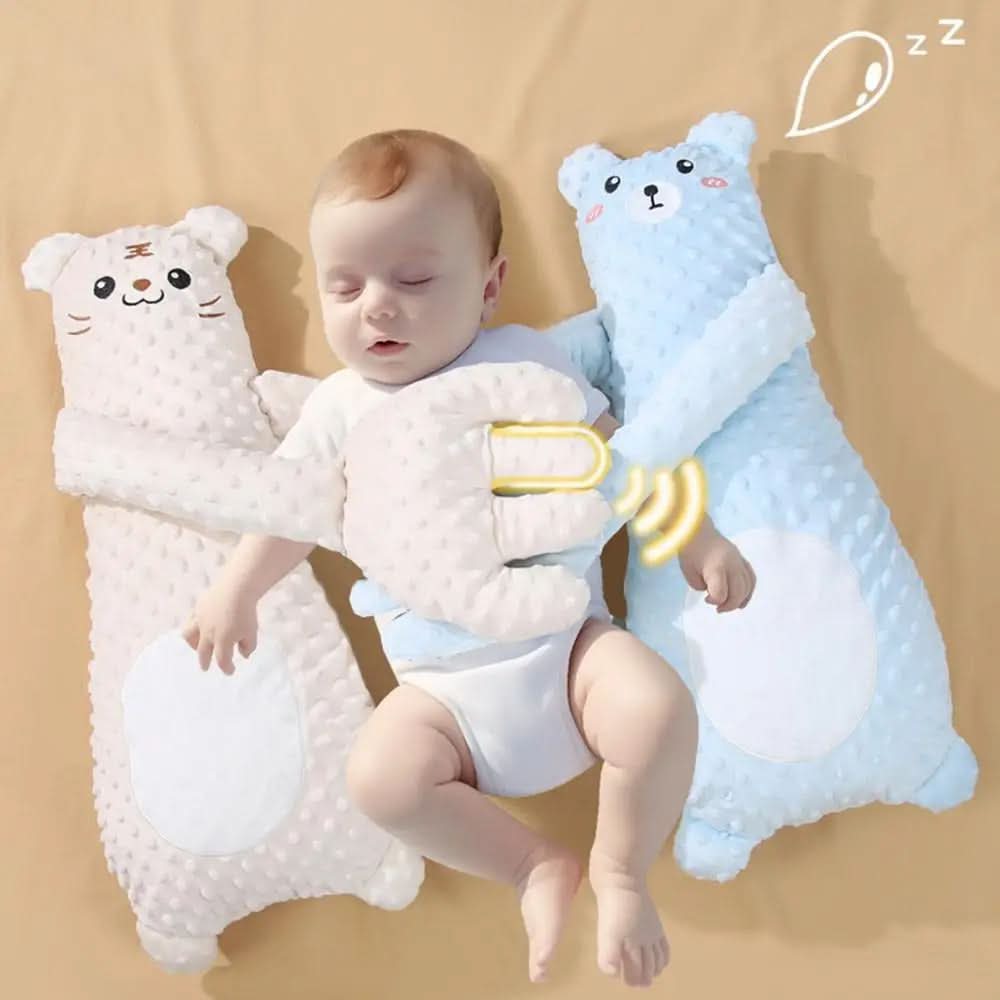 Oreiller anti-fuites pour bébé, télécommande pour apaiser bébé et favoriser son sommeil, peluche réconfortante pour tout-petit.
