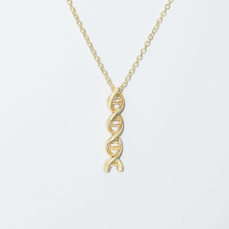 DNA Molecular Spiral Pendant Necklace