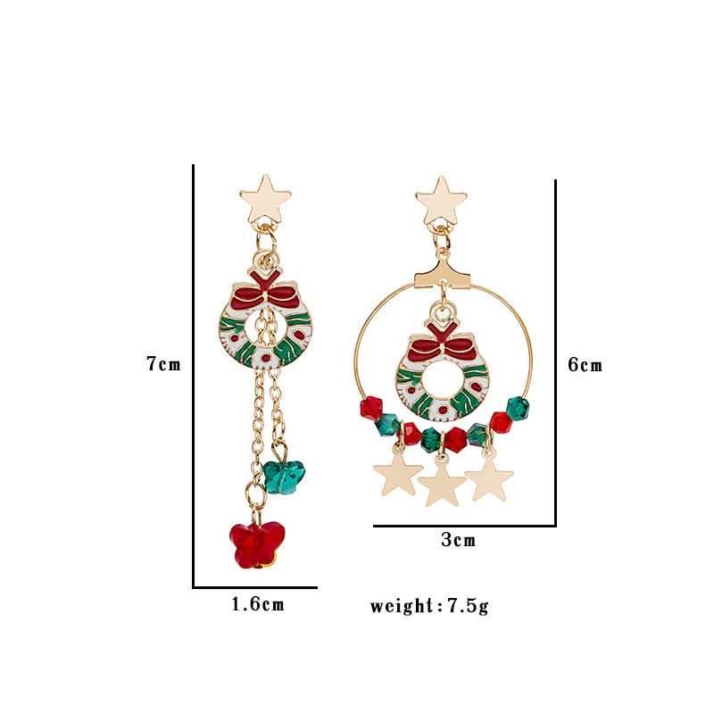 Christmas Elk Star Pendant Earrings Set