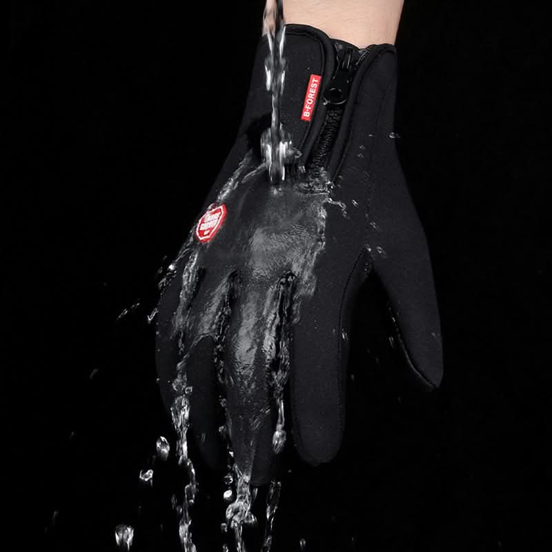 Gants d'hiver tactiles pour la moto, imperméables et doublés polaire, compatibles avec écrans tactiles et adaptés au sport.
