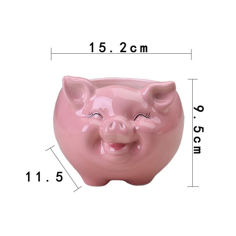 Simple Nordic Cartoon Animal Succulent Flower Pot Ceramic Decorative Ornaments