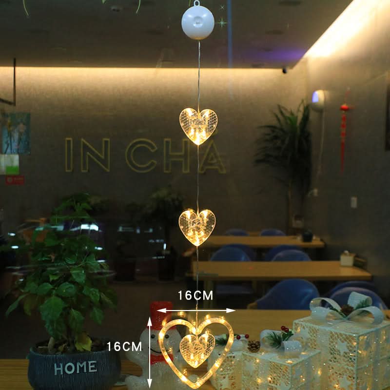 3-Pack LED Star Christmas Window Hanging Lights