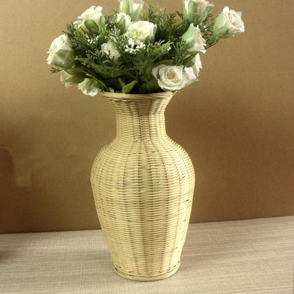 Hausgemachte Bambusvase, schlichtes Ornament