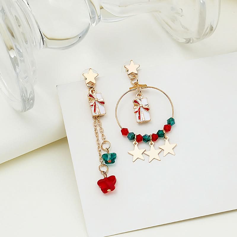 Christmas Elk Star Pendant Earrings Set