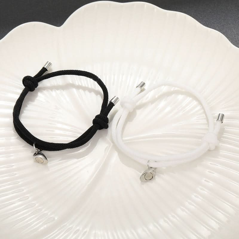 Wish Stone Love Magnet Hand-knitted Rope Couple Bracelet
