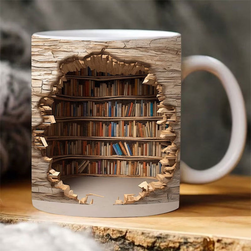 Book Mug- Ceramic 3D Printing Creative Space Multi-purpose Mug