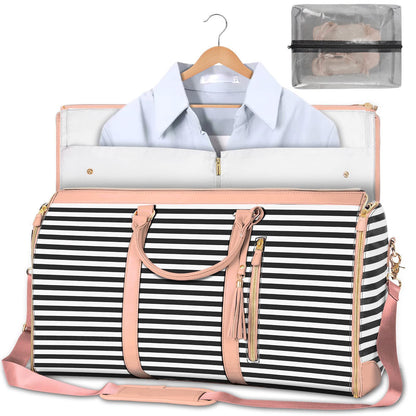 Large-Capacity Foldable Travel Duffle Bag  – Waterproof Handbag & Garment Suit Tote for Clothes & Trips