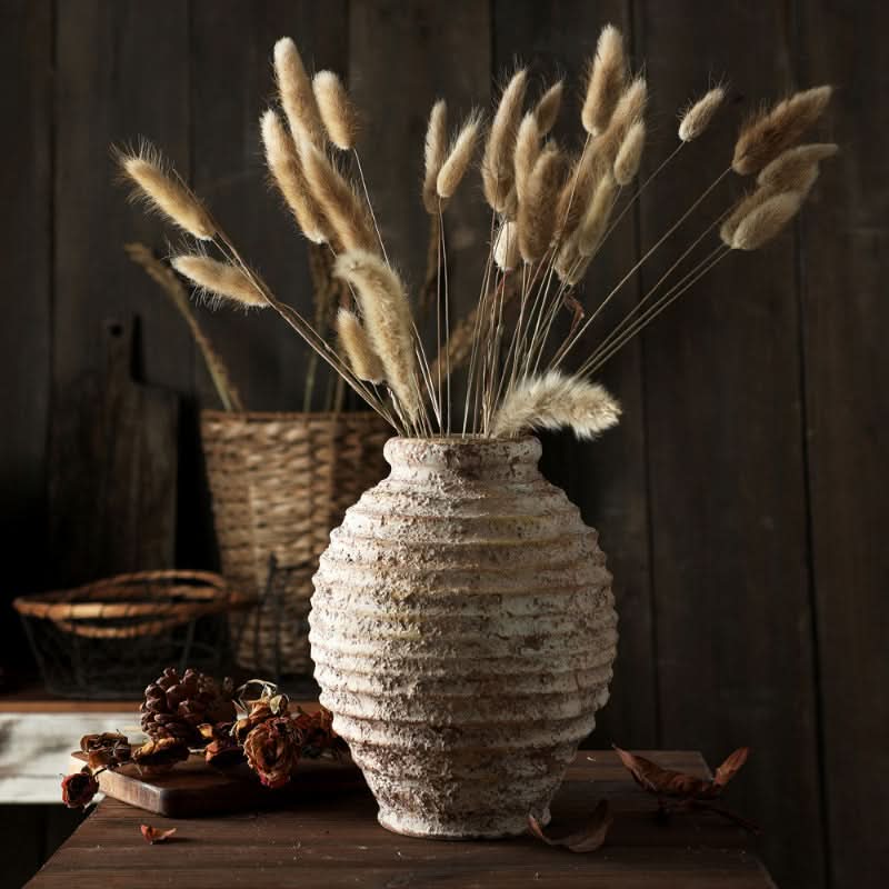 Stoneware Circle Grit Antique Vase