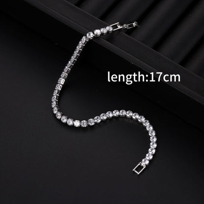 Luxury Sparkling Zircon Bracelet (Unisex) | Detachable Extender Chain | Premium Statement Jewelry for Daily, Beach, and Christmas Outfits