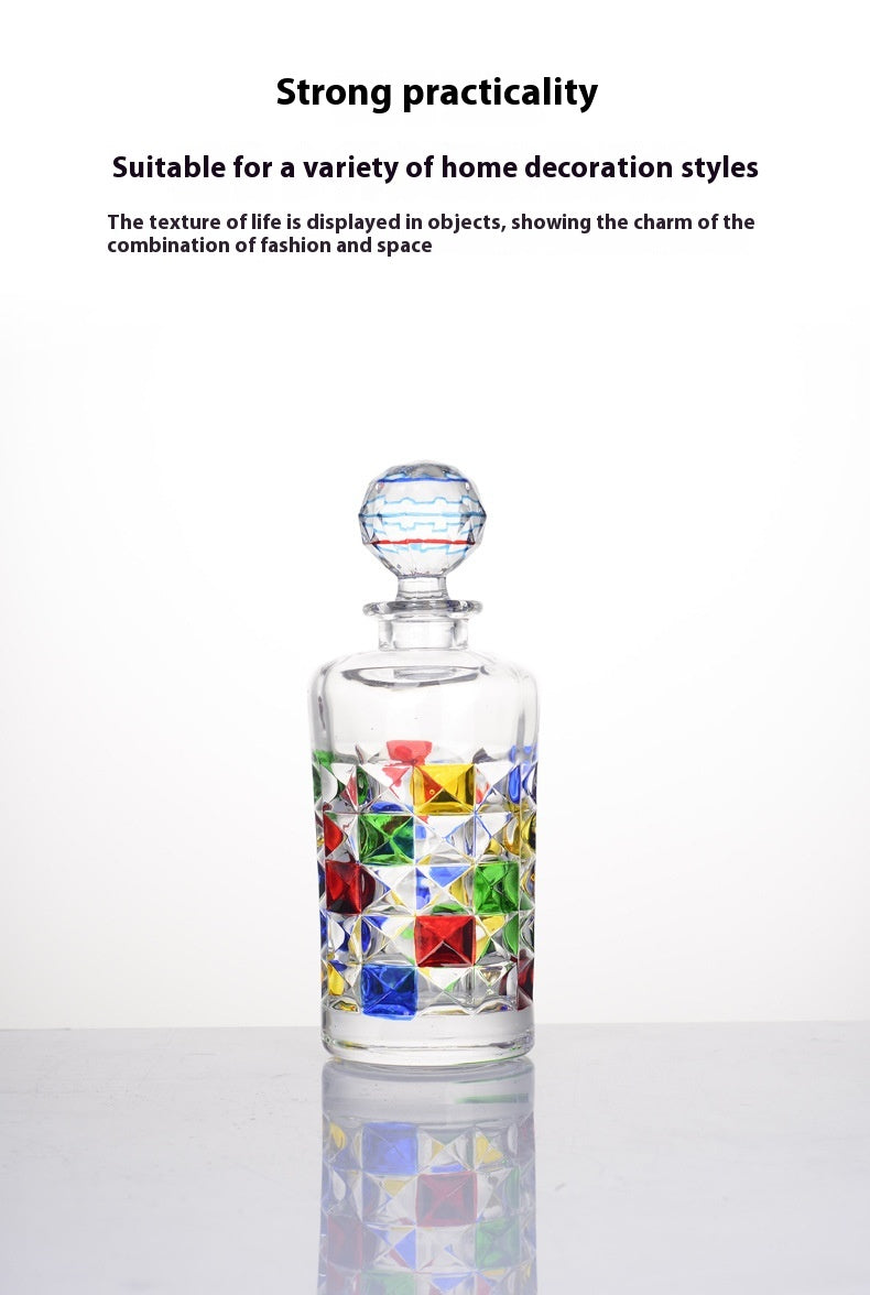 Painted Glass Wine Decanter lifestyle