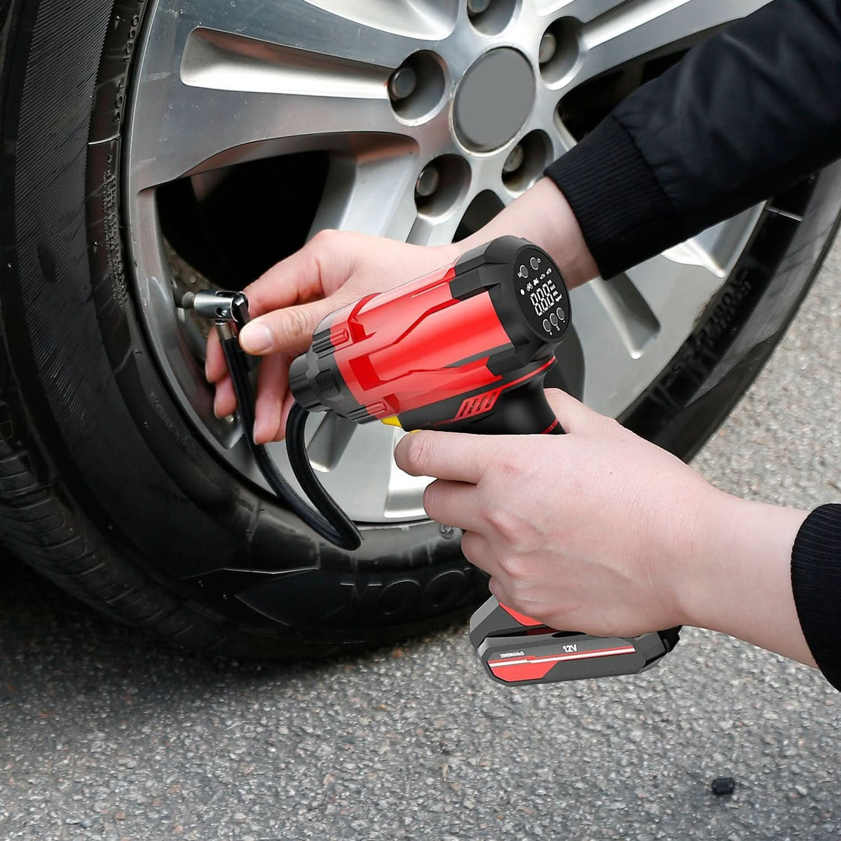 Cordless Car Tire Inflator, 150PSI Portable Air Compressor