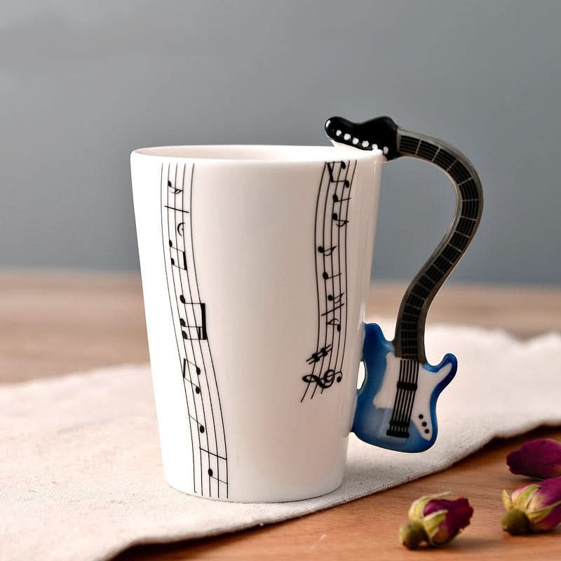 Musical Coffee Mug with saxophone handle
