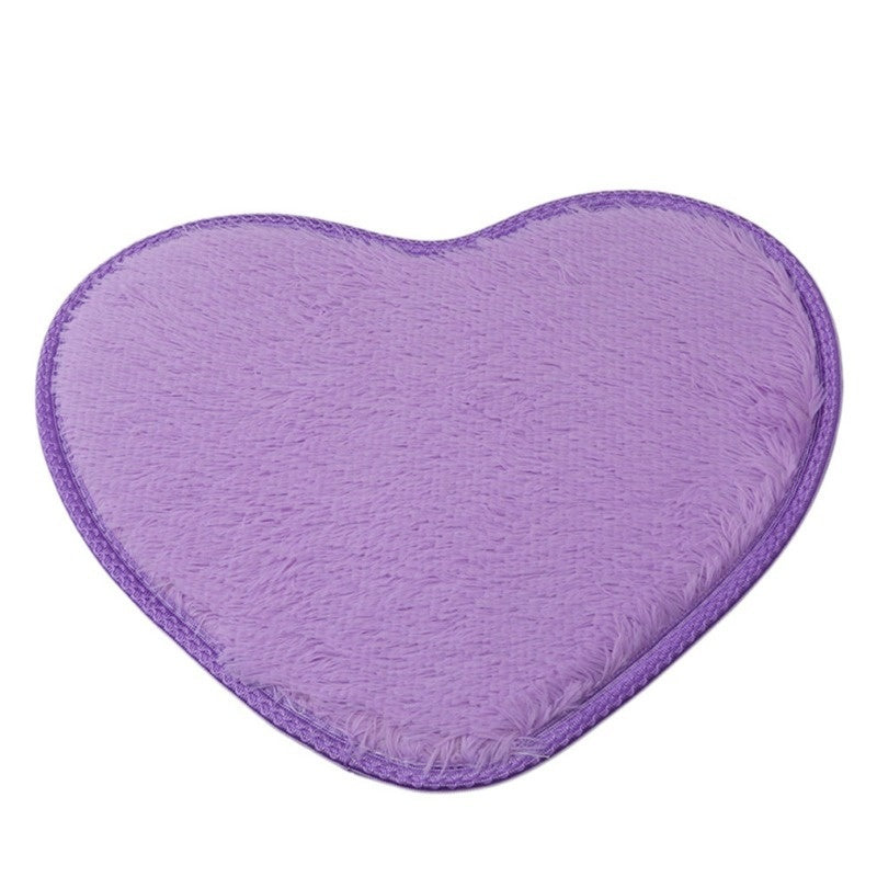 Heart-Shaped Floor Mat close up