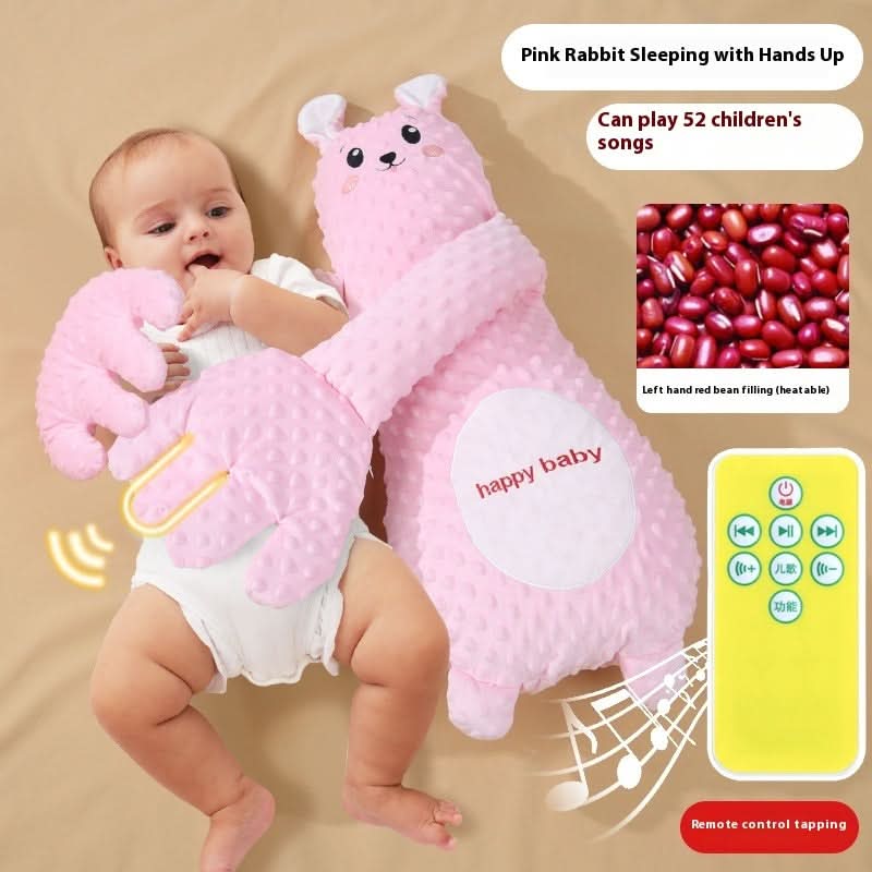Oreiller anti-fuites pour bébé, télécommande pour apaiser bébé et favoriser son sommeil, peluche réconfortante pour tout-petit.