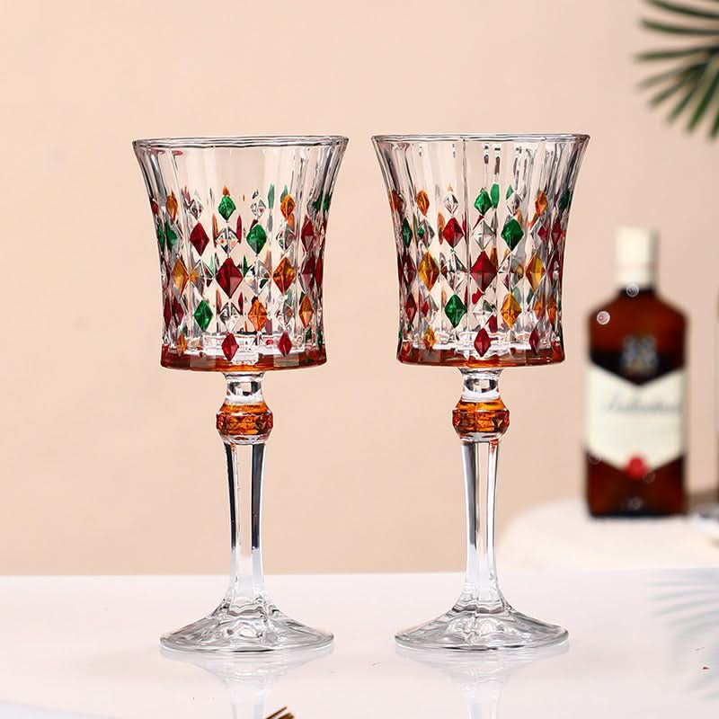 Rotating Gyro Wine Decanter Set with Gold Accents