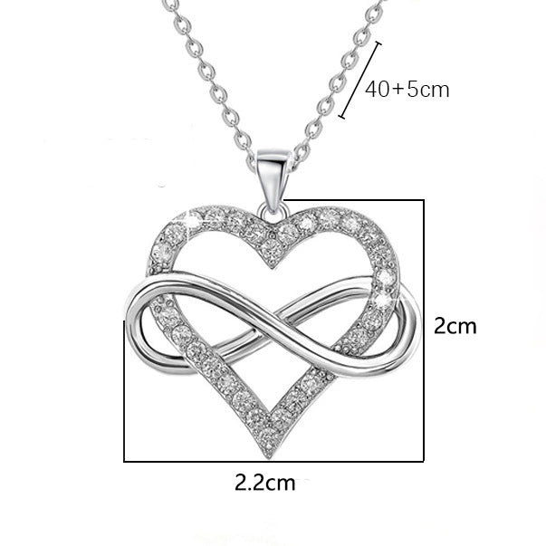 Titanium Steel Heart Necklace size chart